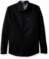 Volcom - Men's Smashed Star Long Sleeve Button Up Shirt - Black - Size Small