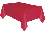 Unique Plastic Table Cover Rectangle - Ruby Red