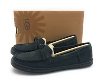 UGG Women's Amila Moccasin Suede Slippers Shoes, Black, 5 B(M) US - New In Box