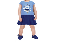 Cheekie Peach NCAA North Carolina Tar Heels Short Sleeve Baby Girls Dress - 2T