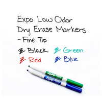 Expo 80675 EXPO Low-Odor Dry Erase Set, Fine Point, Assorted Colors, 4 Pack