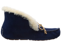 UGG Women's Alena Sheepskin Cuff Slippers, Midnight Blue, 5 B(M) US - New In Box