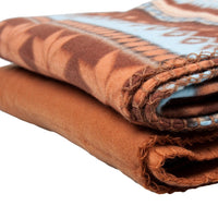 2 Pc Santa Fe Throw Fleece Blanket Set Gold Coast Southwest Decor Bedding Covers
