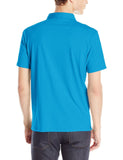 Calvin Klein Men's Liquid Cotton Short-Sleeve Polo Shirt, Methyl Blue, Medium