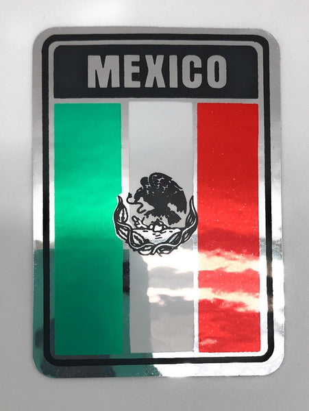 Mexico Flag Holographic Sticker, 2.5" x 3.5"