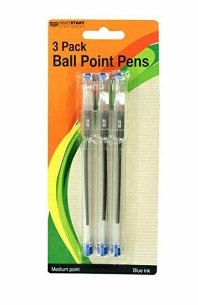 Bulk Buys Blue Ball Point Stick Pens Set 2 Pack