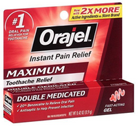 Orajel 8PACK EXPIRED Maximum Double Medicated Instant Pain Relief 0.42 Ounce Gel
