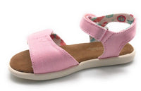 TOMS Girls Adjustable Strappy Sandal Pink Canvas 10004746 11 M US Little Kid