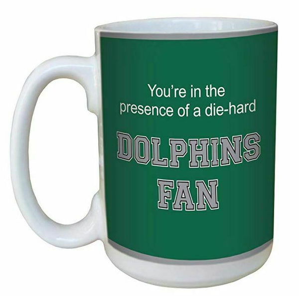 Tree-Free Greetings Dolphins College Basketball Ceramic Mug, 15-Oz
