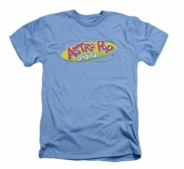 Trevco - Unisex Adult Astro Pop Original Graphic Tee - Light Blue Heather - M