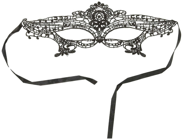 Redape - 6 Pack Sexy Venetian Masquerade Lace Eye Masks - Black