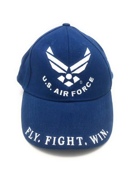 U.S. Air Force (Fly, Fight, Win) Baseball Hat Cap [Blue-Adjustable]