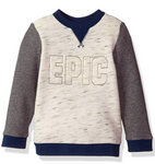 Crazy 8 Boys' Epic Pullover Crewneck, White, 12-18 mo