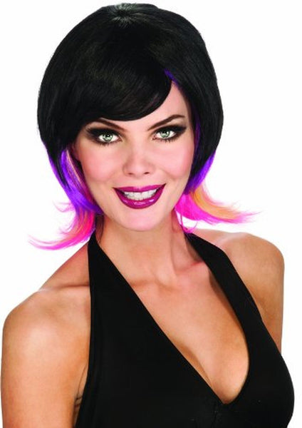 Rubie'slorful Streaks Adult Costume Wig, Purple/Pink, One Size