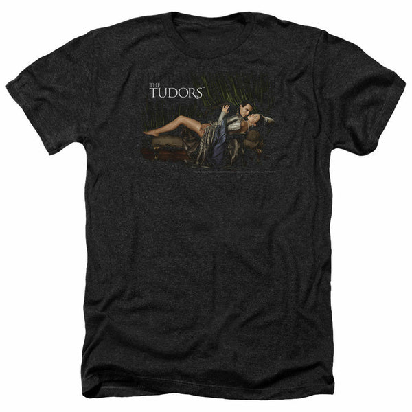 Trevco - Unisex Adult Tudors Short Sleeve T-Shirt - Heather Black - Medium