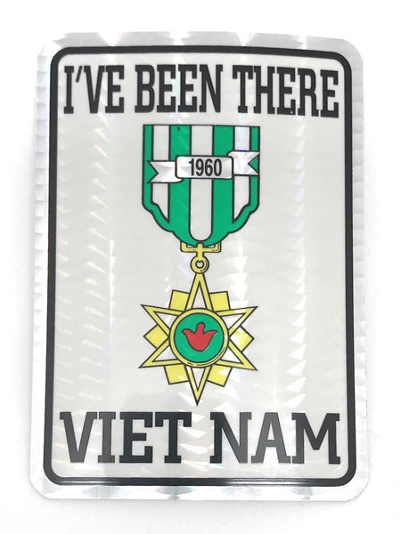 I've Been There Vietnam Campaign Medal Holographic Sticker, 2.5" x 3.5"