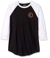 O'Neill - Men's Circular Raglan Shirt Black And White Baseball Tee - Small