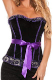 Starline - Women's Embroidered Ruffle Trim with Satin Bow Corset - Size L