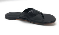 UGG Men's Morrisey Weave Leather Flip Flop Sandal, Black Size 12 US - New In Box