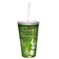 Tree-Free Greetings - In The Moment - Traveler Double Walled Cup w/ Straw 16oz