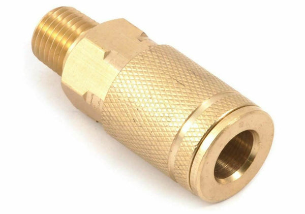 Forney 75309 Air Fitting Coupler, Tru-Flate Style, 1/4-Inch-by-1/4-Inch Male NPT