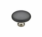 Knobware C3389 1-1/2-Inch Grey Sta Kleen Faux Leather Covered Nickel Knob