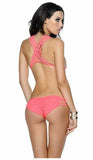 Blvd Collection by Forplay Women's Redondo Beach 2 Piece Bikini, Coral, Medium