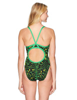 Speedo - Women's Amplified Pulse Fly Back Endurance+ Swimsuit - 20 - Green