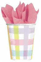 Amscan Colorful Gingham 9 oz. Cups - 8 ct