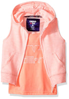 Limited Too Big Girls Knit Top and Vest Set, 3150 Neon Light Coral, 14/16