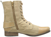 Skechers Women's Persimmon Chai Combat Boot, Natural Khaki, 9 M US