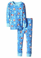 New Jammies Boys' Little Holiday Snuggly Pajama Set, Snow Owl, 6