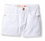 Limited Too Girls' Little Stretch Twill 5 Pocket Short, White, 4