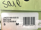 Sarah Jayne Women's JAZZ Flat Ribbon Lace Up Oxford Shoes, Beige, 5 M US