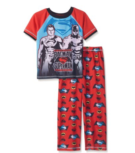 Justice League Boys' Superman & Batman 2 Piece Pant Set, Size M (8)