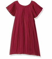 Mud Pie Baby Girls' Claret Pleated Ruffle Sleeveless Dress, red, 6-9 MOS