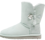 UGG Women's Bailey Button Bling Ice/Twinface 8 New In Box