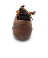 Not Rated Women's Rosebud Lace-Up Oxfords 912193, Tan, 5.5 M US - NIB