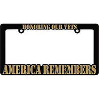 US Armed Forces Military Heavy Duty Black Plastic License Plate Frame -