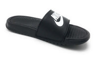 Nike Kid's Benassi Just Do It Slide Sandals, Black/White, 3Y Little Kid 3 US
