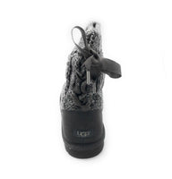 UGG Women's Isla Classic Knit Ribbon Boots, Heathered Gray, 7 US - New In Box