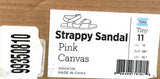 TOMS Girls Adjustable Strappy Sandal Pink Canvas 10004746 11 M US Little Kid