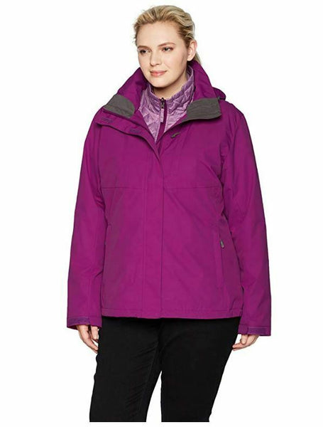 White Sierra Women's Extended Sizes Trifecta Interchange Jacket, Clover, 1X