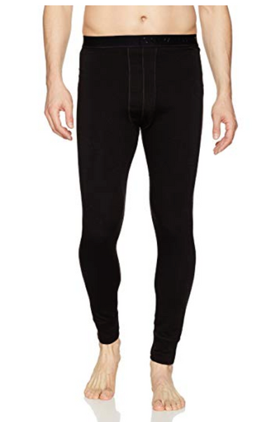 CLIMATESMART Men's Comfortwear Midweight Baselayer Long Pants, Black, XXL