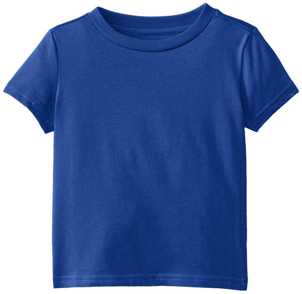 Kidtopia Little Boys' Short Sleeve Solid Cotton Poly Jersey Tee