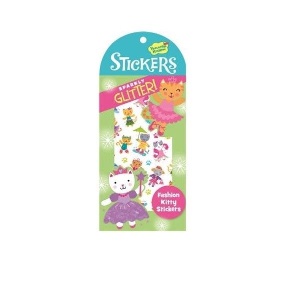 Peaceable Kingdom Fashion Kitty Glitter Sticker Pack