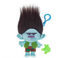 Trolls Mega Keychain - Grumpy Branch Plush with Brush Included - Free Shipping