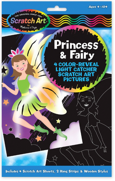 Scratch Art Color Reveal Light Catcher Pictures Princesses & Fairies Ages 4+