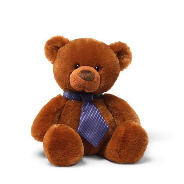 GUND Father's Day 'Andrew' Plush Bear Brown With Blue Tie New With Tags