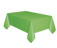 Plastic Tablecover 54x108 Rectangle (Lime Green)- Reusable, Waterproof, Washable